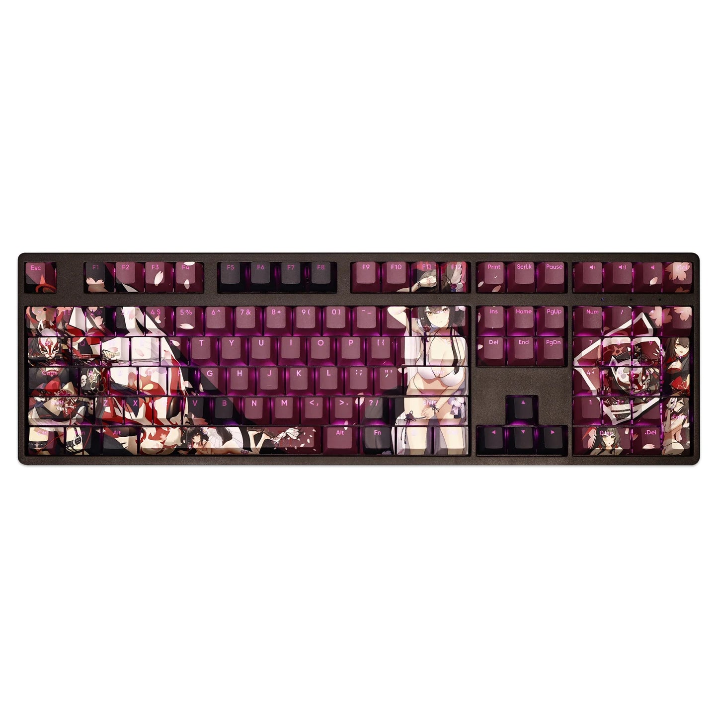 108 Phím/Bộ Xanh Dương Lưu Trữ Kosaka Wakamo Keycap PBT Nhuộm Subbed Backlit Keycaps Anime Phím Chơi Game Mũ Lưỡi Trai ANSI 61 87 104 108